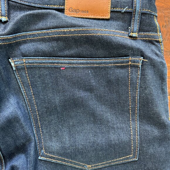 GAP 1969 Kaihara Japanese Selvedge Denim Pants -  36 x 30 Slim Fit - Raw Indigo - Picture 7 of 8